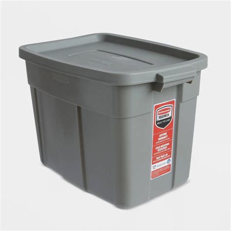 rubbermaid roughneck storage tote grey